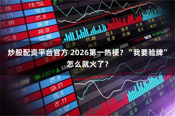 炒股配资平台官方 2026第一热梗？“我要验牌”怎么就火了？